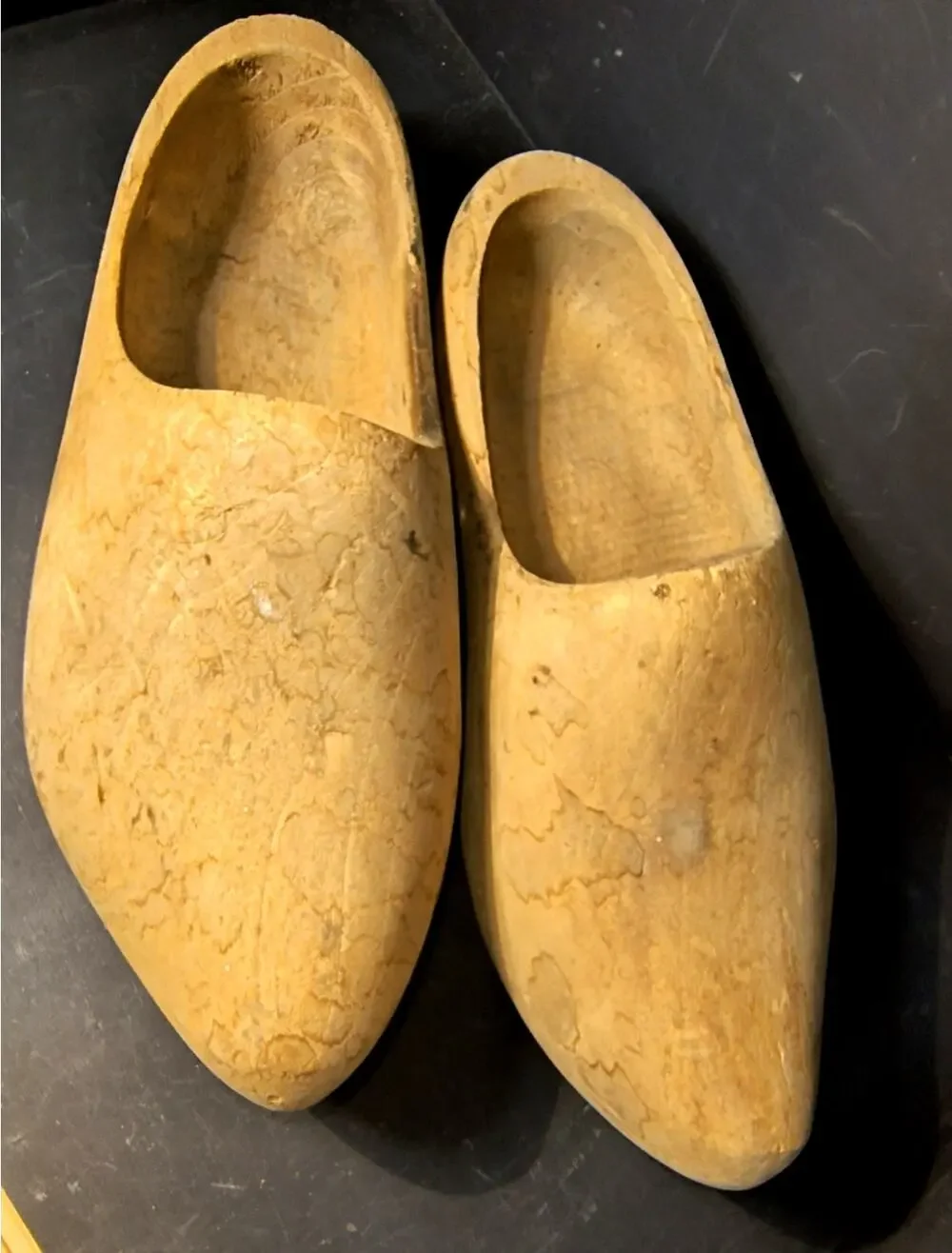 1831.  Large Vintage Wooden Dutch Shoes